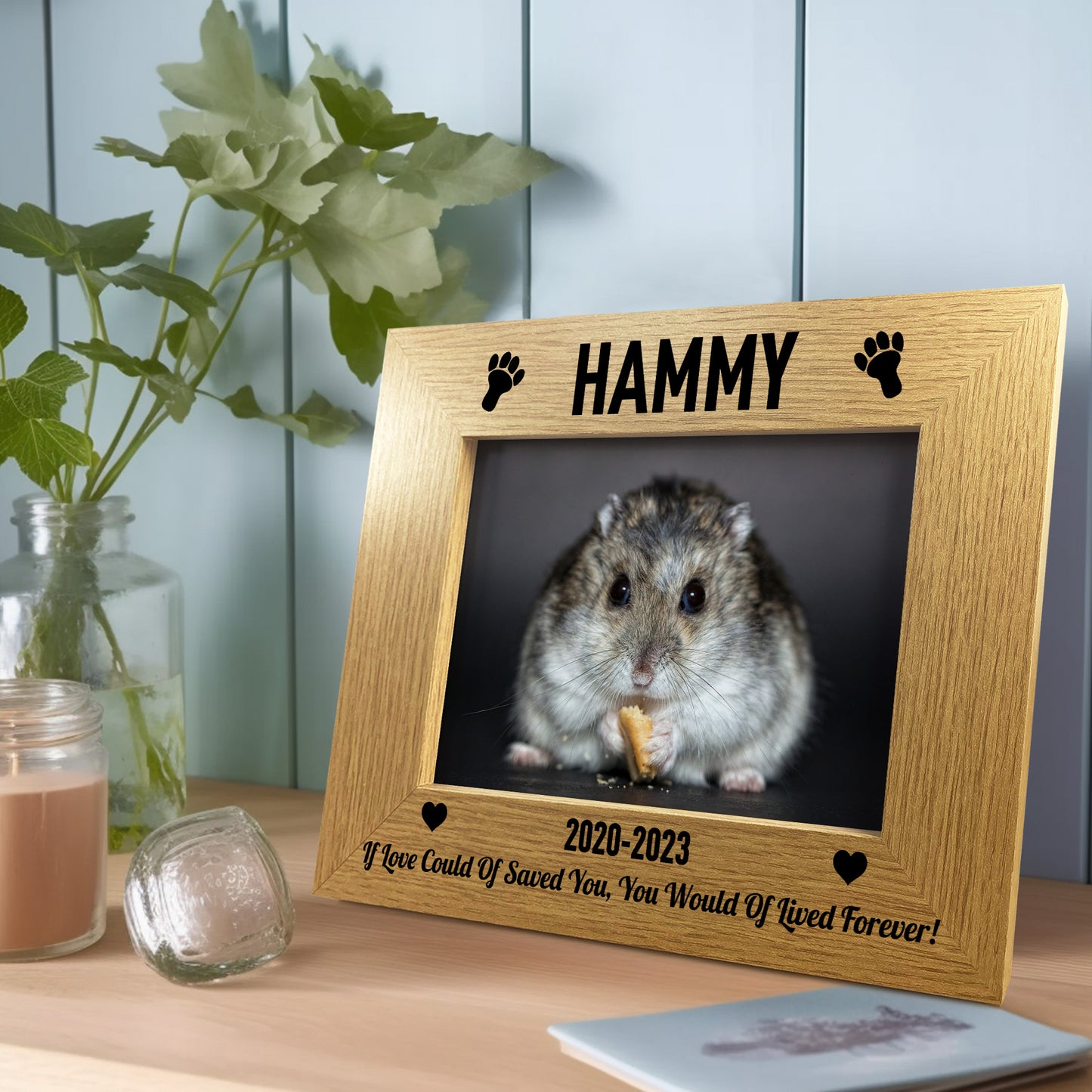 Personalised Hamster Memorial Photo Frame Pet Memorial Gift