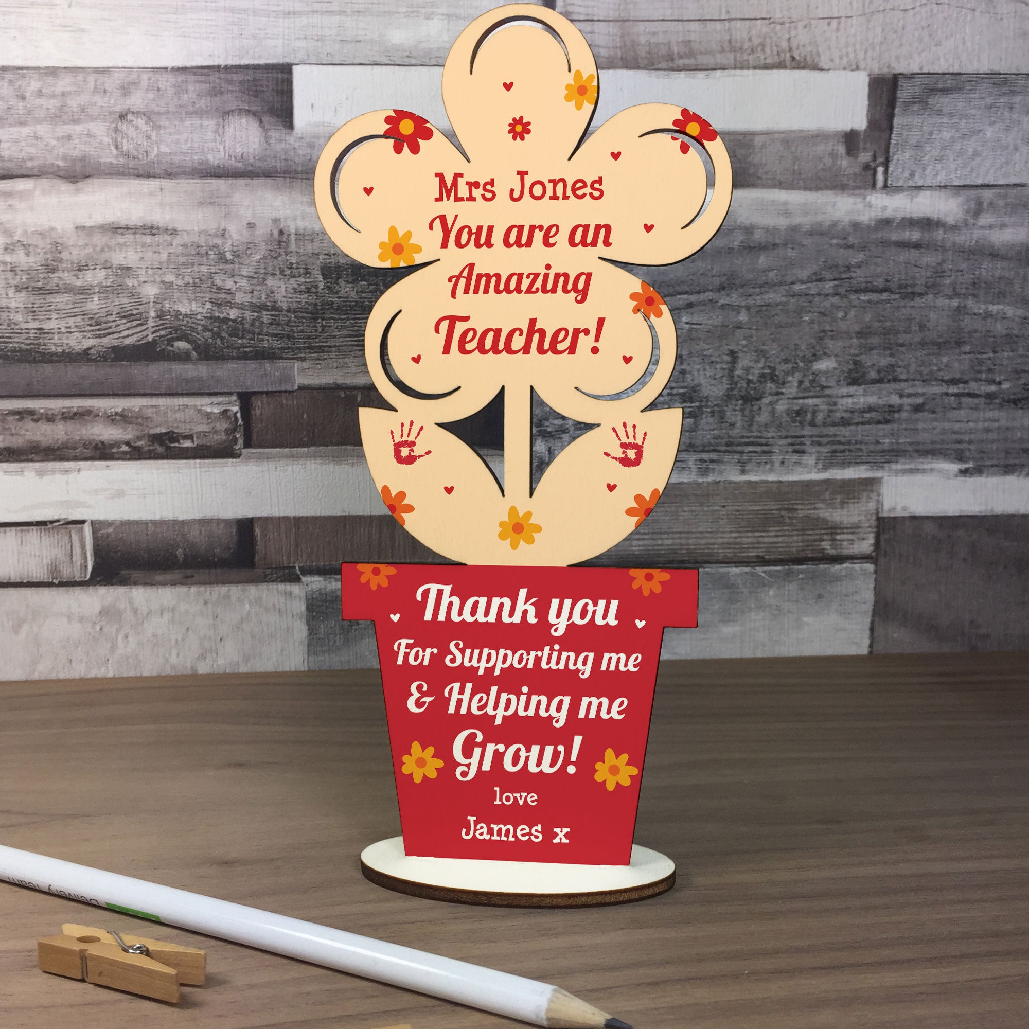 Personalised gifts sales for nursery teachers