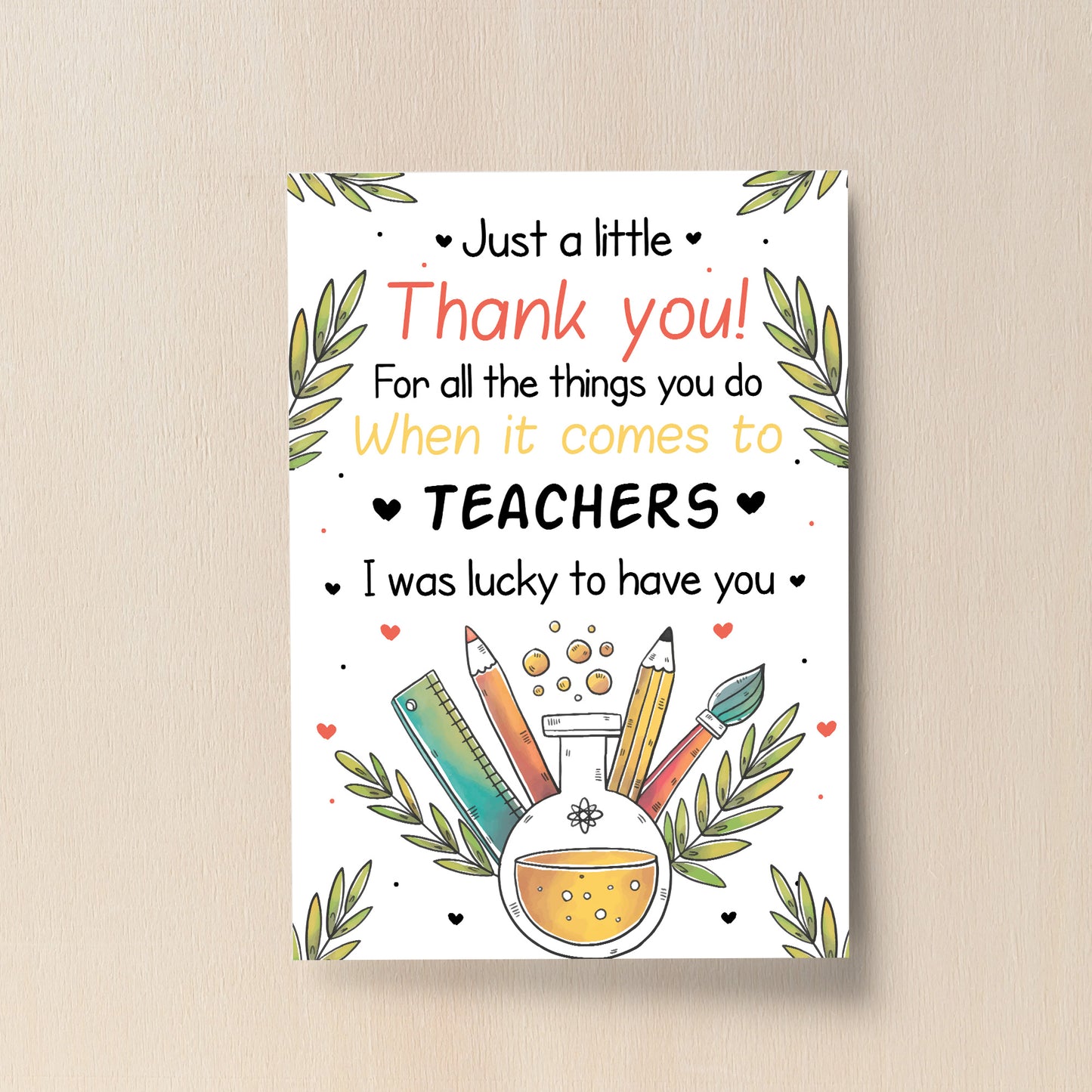 Classroom Print ThankYou Gift For Teacher Teaching Assistant