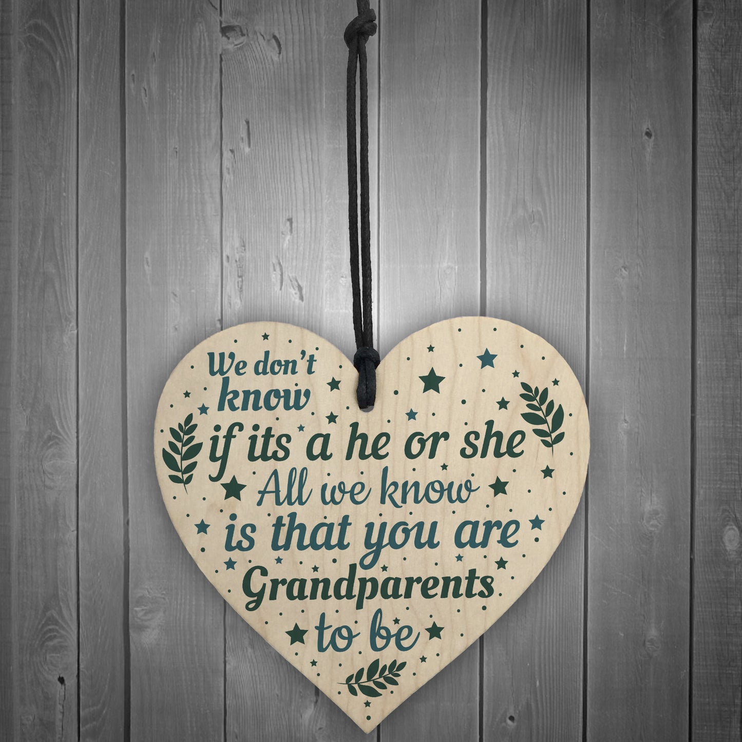Grandparents Plaque Wooden Heart Grandma Grandpa Mum Dad Gift