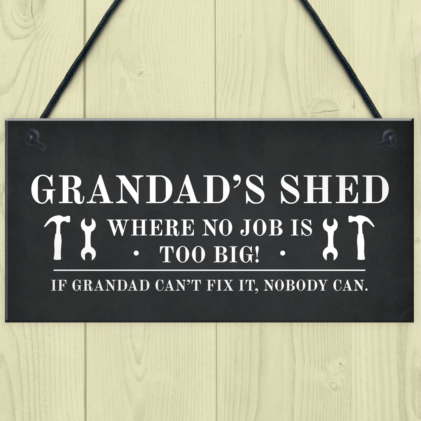 Grandads Shed Sign Hanging Garden Plaque Fathers Day Gift