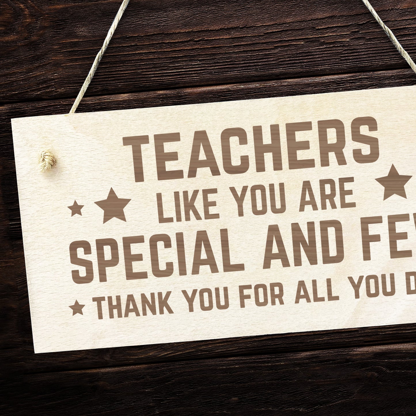 Teacher Gifts Engraved Wooden Plaque Thank You Gift For Teacher