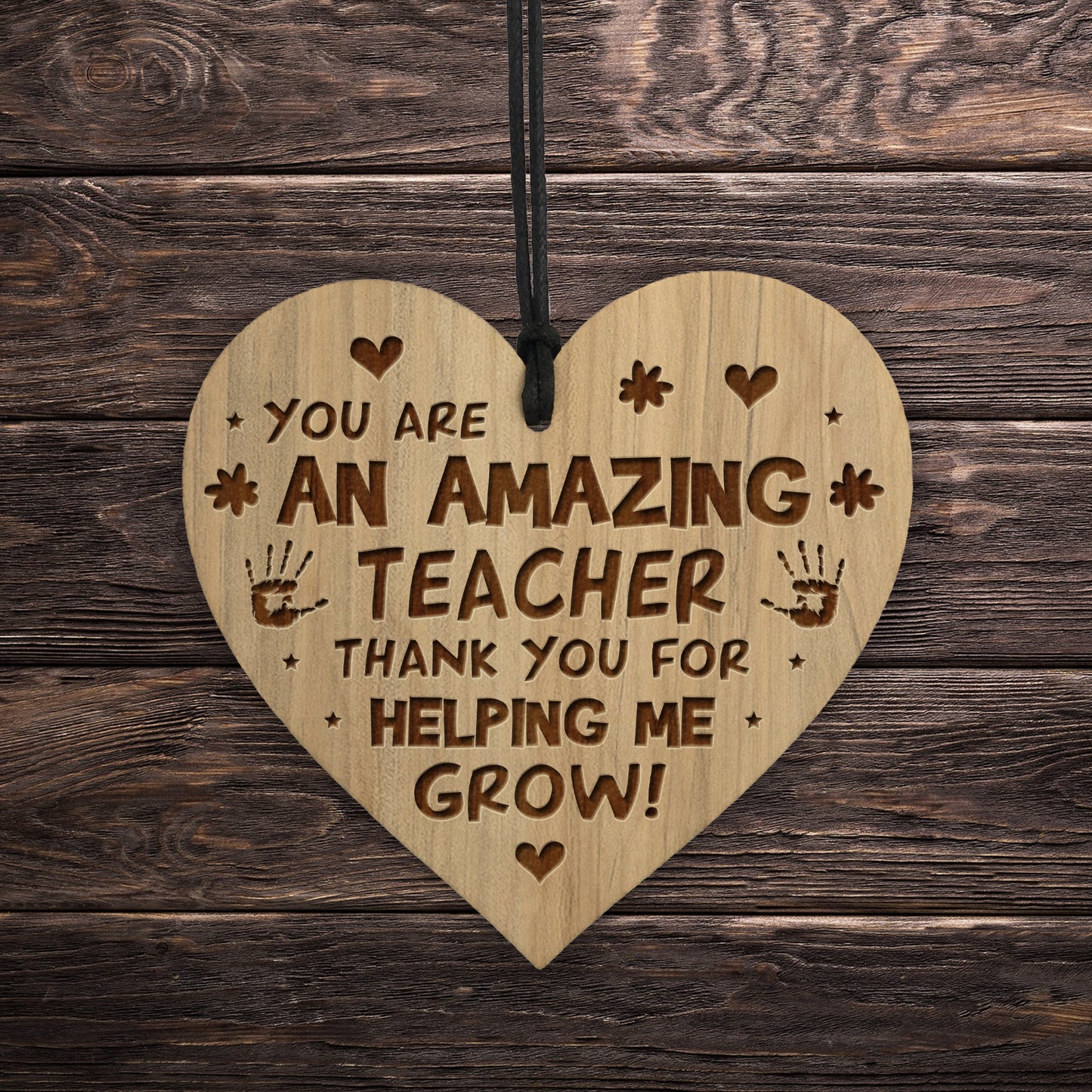 Thank You Gifts For Teacher Engraved Heart AMAZING TEACHER