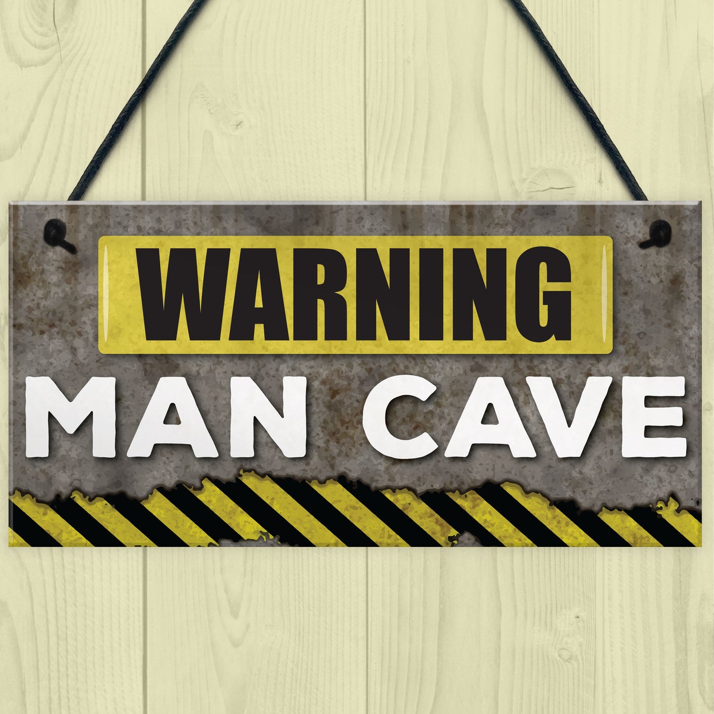 Warning Man Cave Hanging Plaque Fathers Day Gift Sign