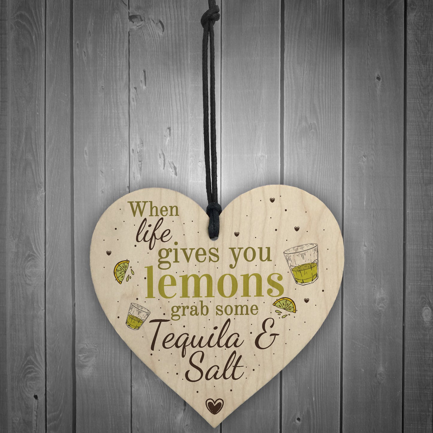 Tequila Funny Pub Friendship Alcohol Gift Wooden Plaque Garden