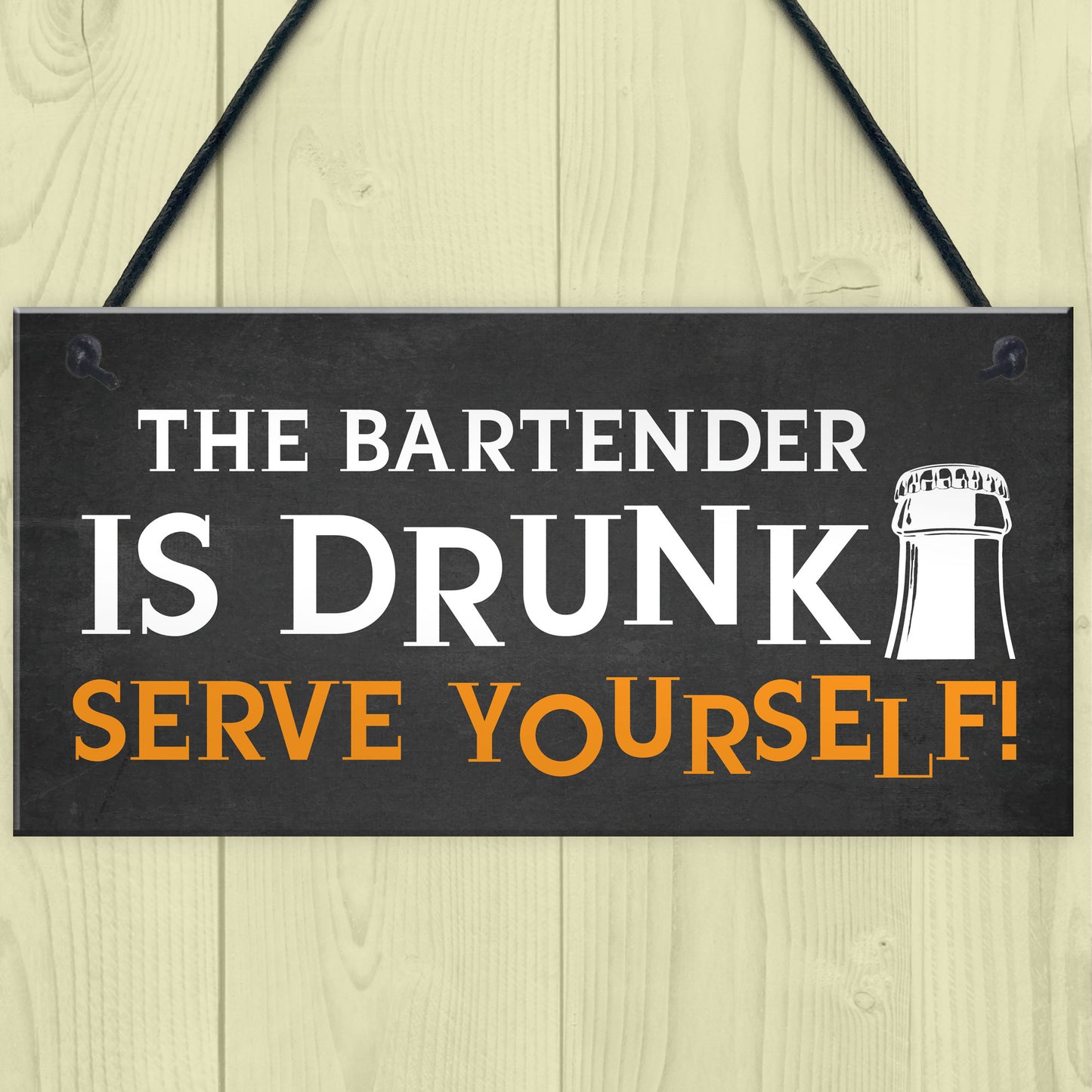 Funny Witty Joke Home Bar Sign Hanging Man Cave Pub Sign