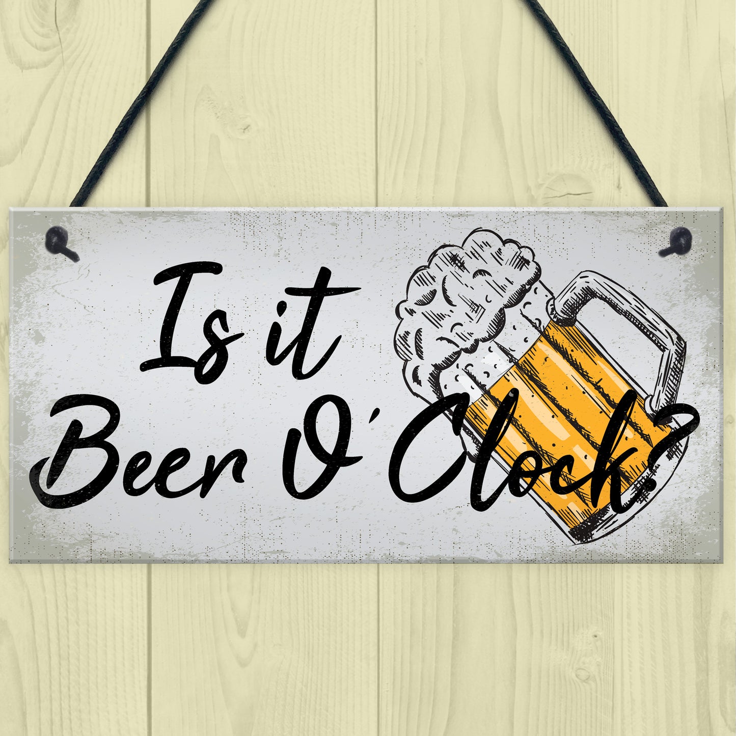 Beer Signs Beer O'Clock Hanging Garden Shed Sign Wall Pub Bar