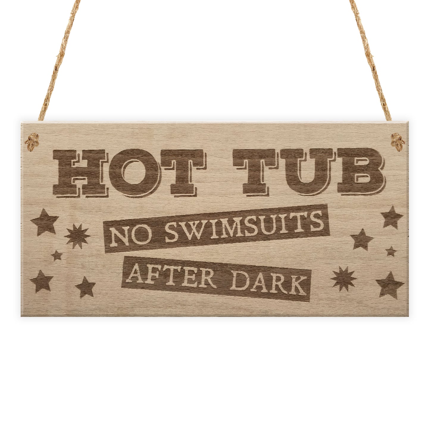 Hot Tub No Swimsuits Funny Jacuzzi Garden Gift Hanging Plaque
