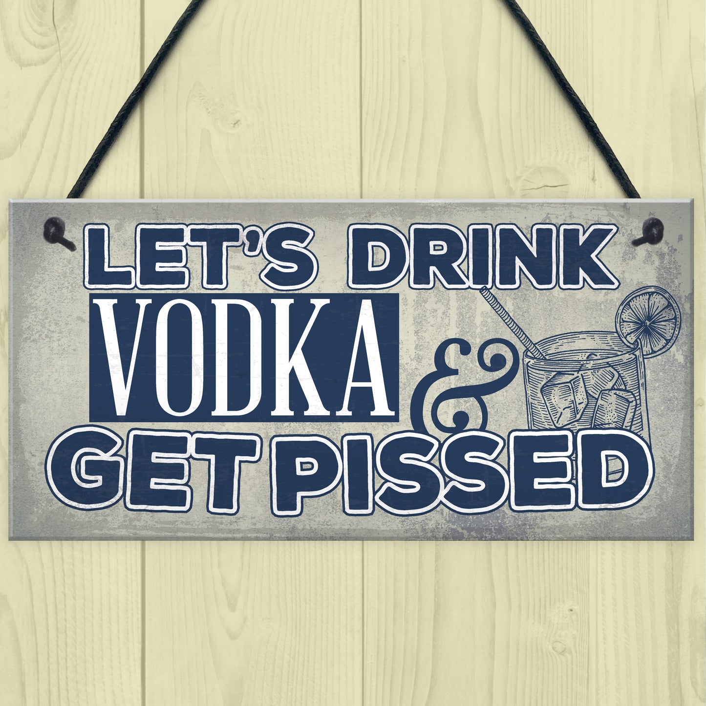 Novelty Vodka Alcohol Gift Funny Man Cave Home Bar Pub Sign