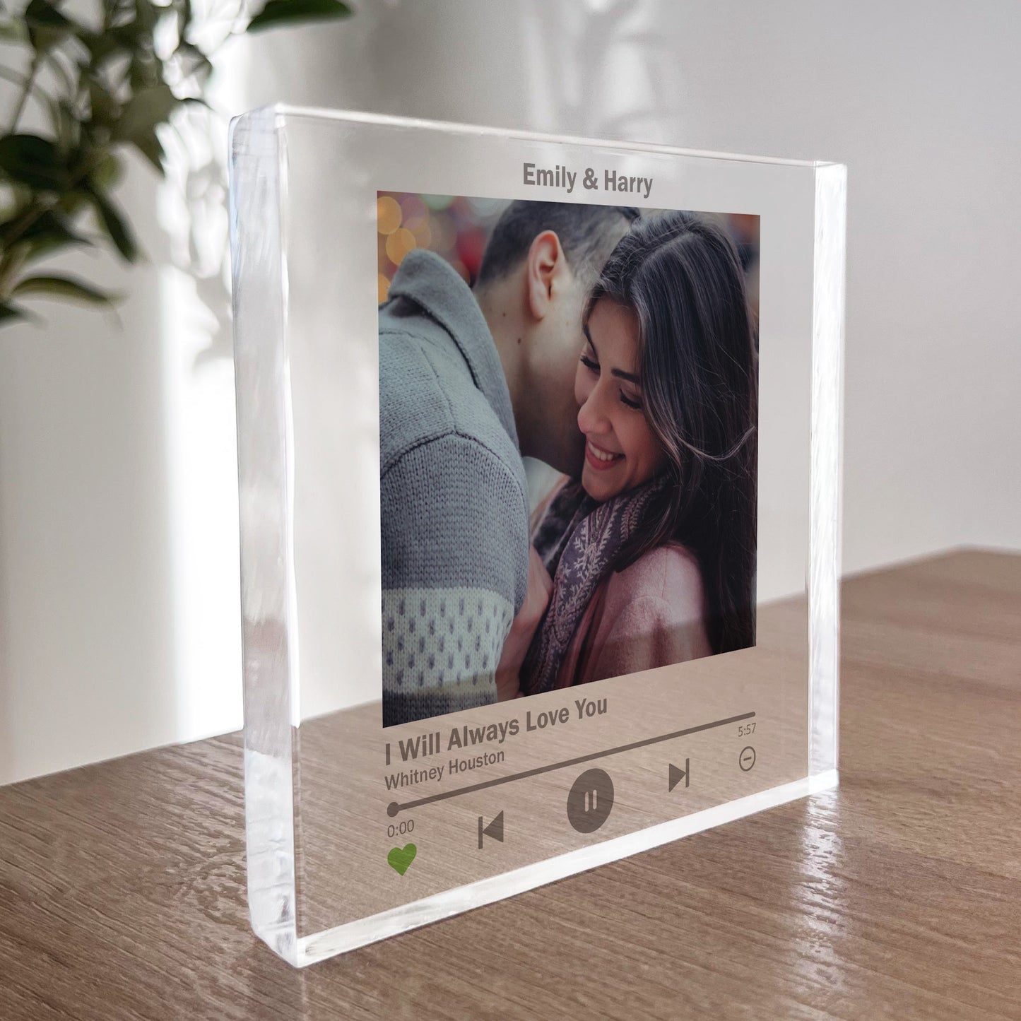 Customisable Free Standing Acrylic Block Plaque Personalised