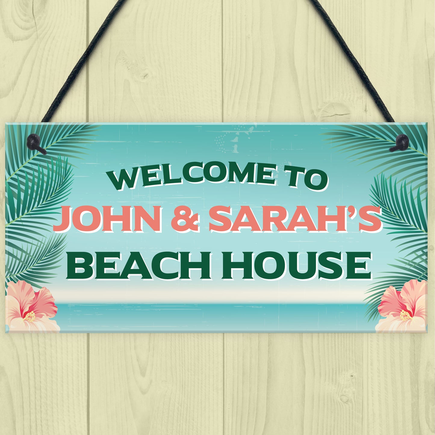 Personalised Beach House Hut Shed Sign Seaside Home Decor Gift