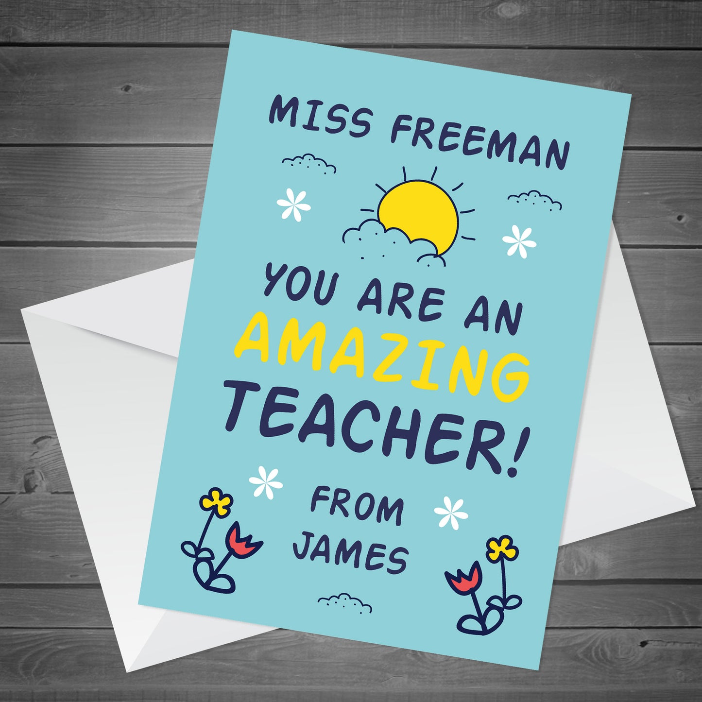 Teacher Leaving Cards Personalised Thank You Teacher Cards