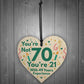 Funny Birthday Gift Novelty 70th Birthday Gift Wood Heart Funny