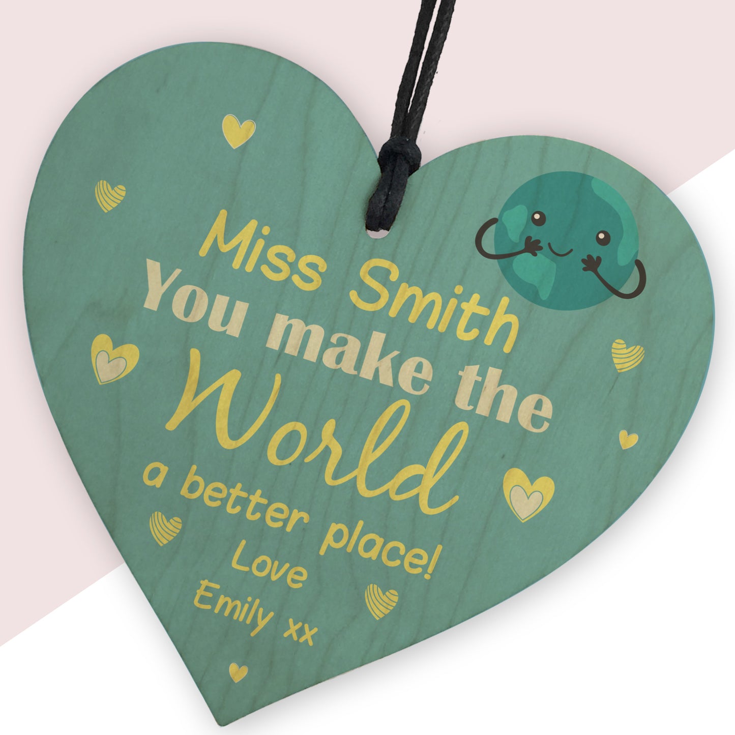 Personalised Teacher Gifts World A Better Place Thank You School