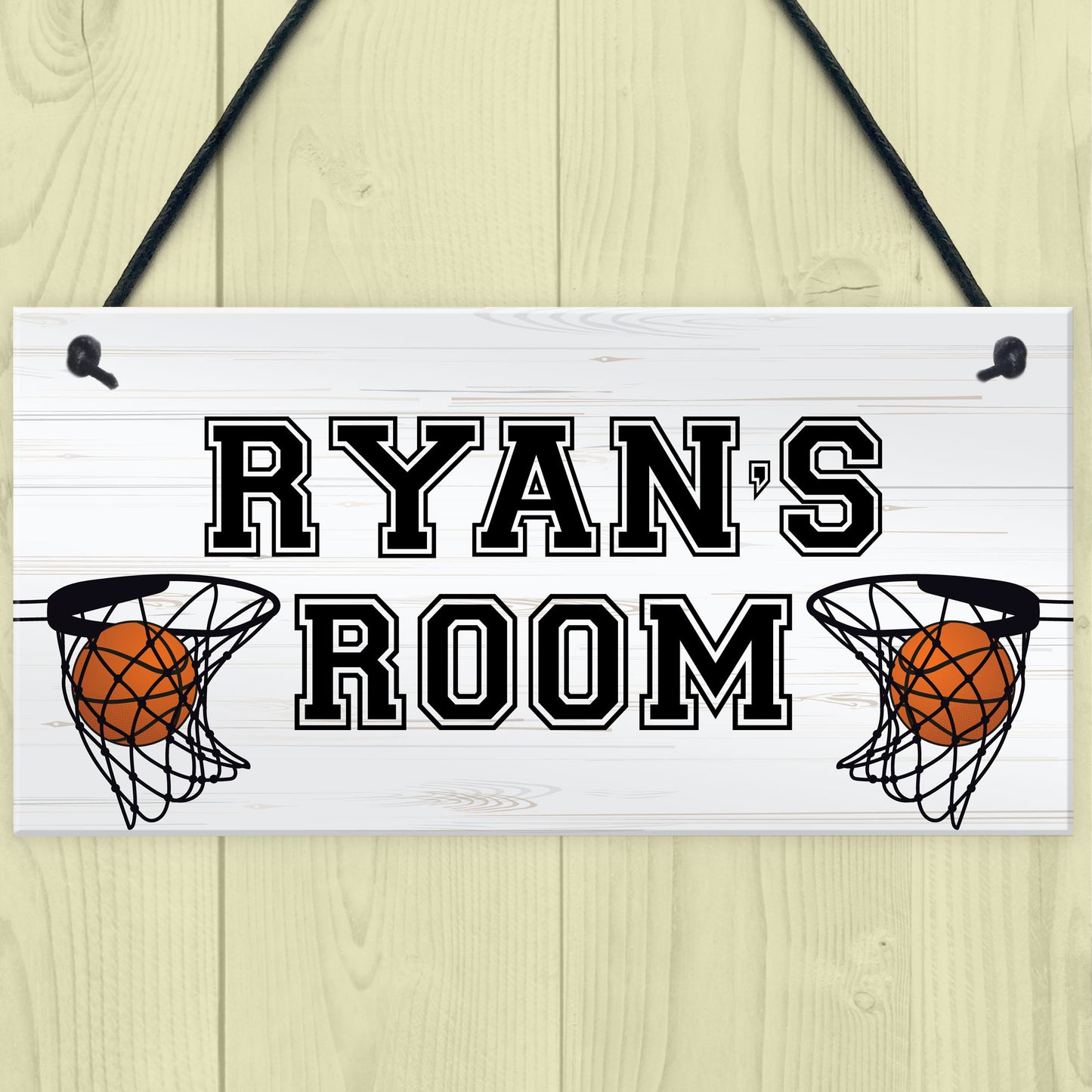 PERSONALISED Basketball Boys Room Hanging Door Sign Birthday