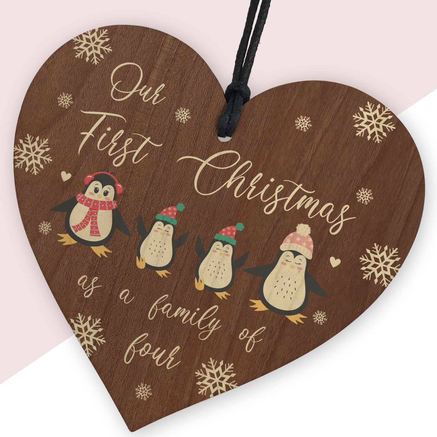 1st Christmas As A Family Of Four Personalised Christmas Decor