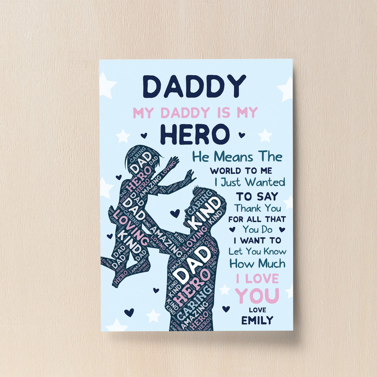 PERSONALISED Daddy Dad Grandad Fathers Day Gifts from Daughter