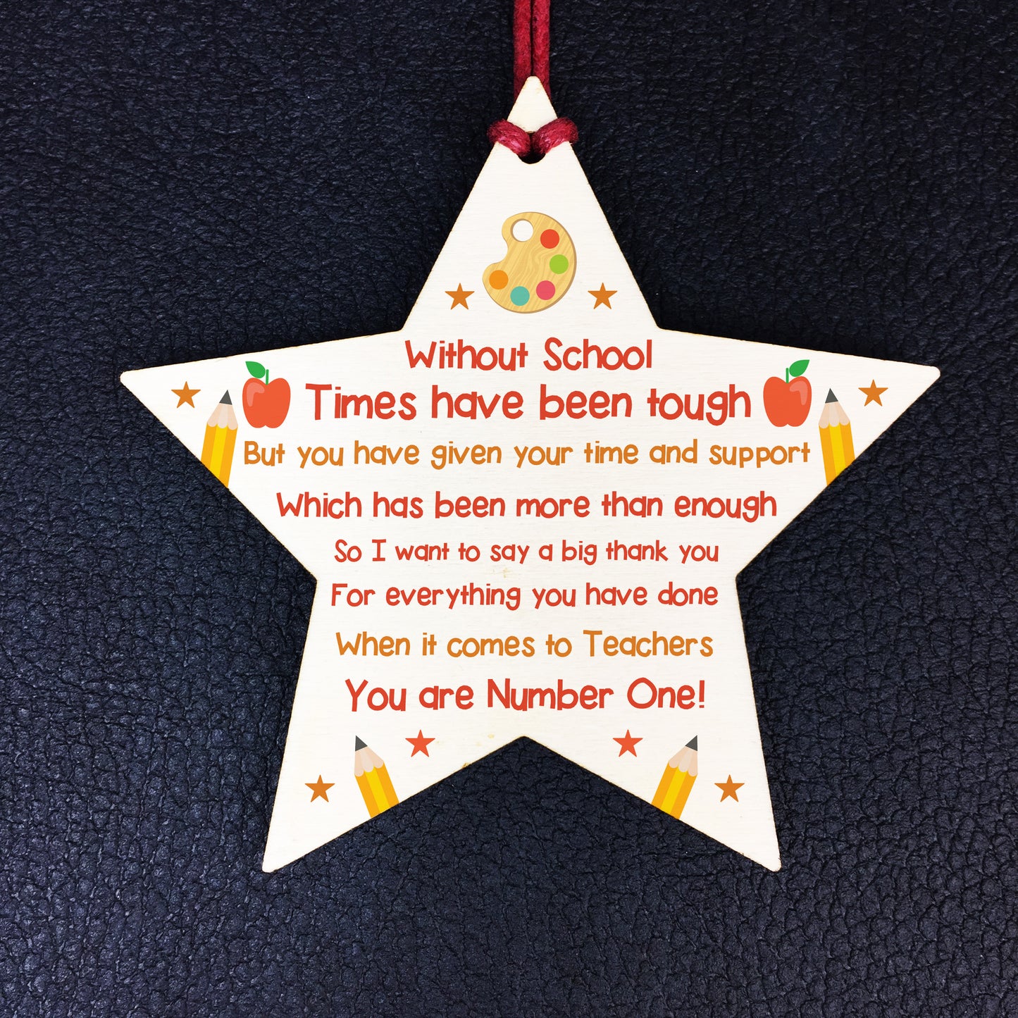 Special Poem For Teacher Assistant Wooden Star Thank You Gift