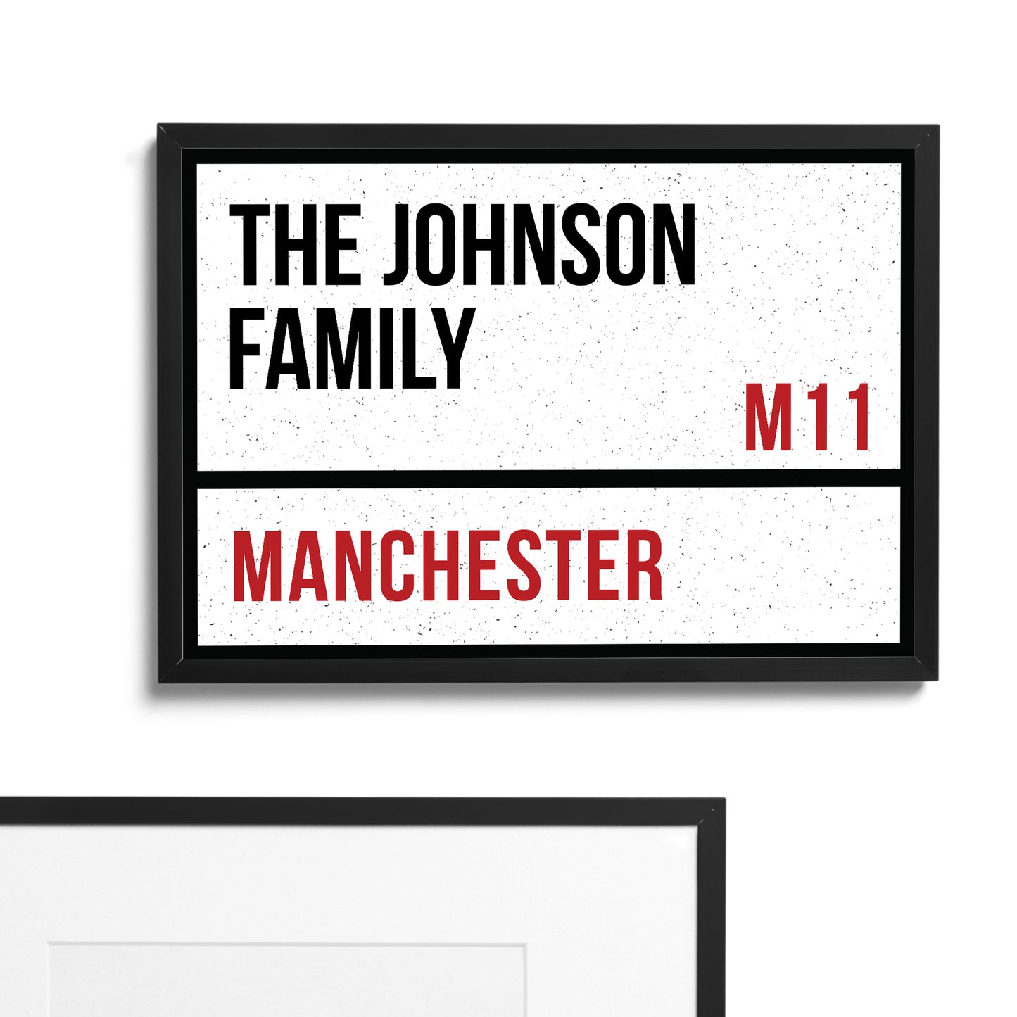 Personalised Family Name Plaque London Street Sign Framed Gift