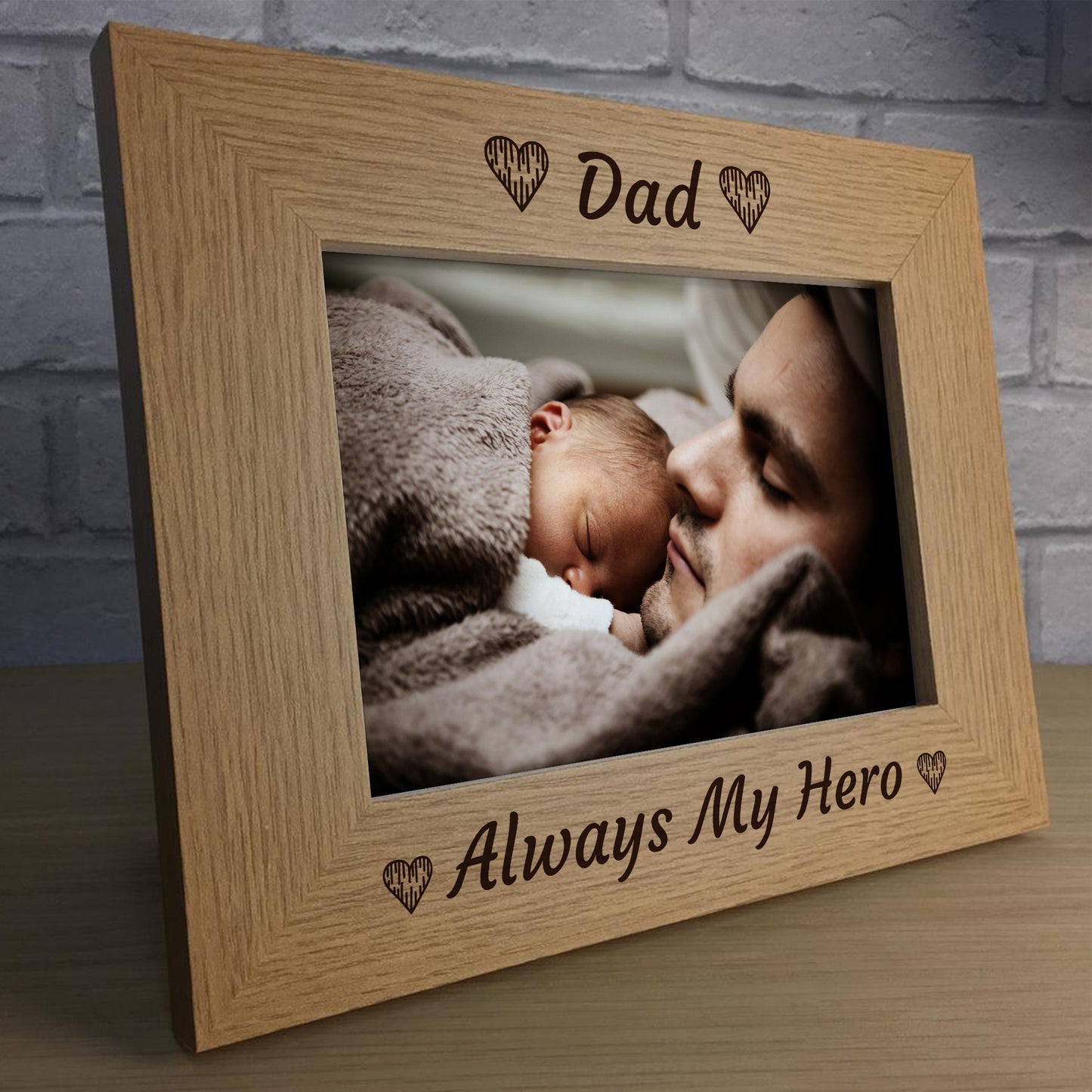 Fathers Day Gift For Dad Novelty Wooden Photo Frame Birthday