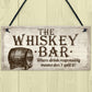 Vintage Whisky Bar Plaque Sign Home Bar Pub Man Cave Birthday