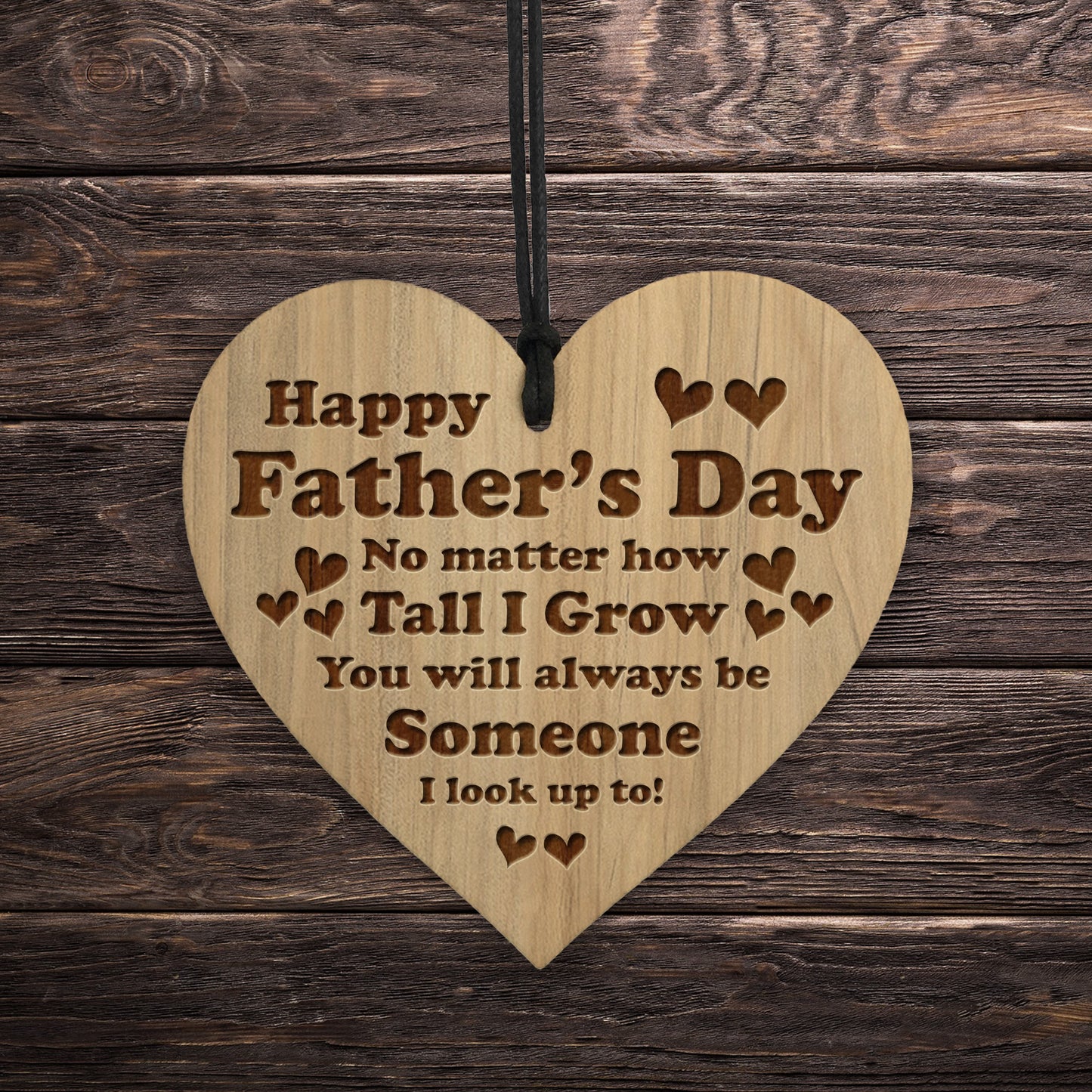 Fathers Day Gifts For Dad Wood Engraved Heart Dad Gifts