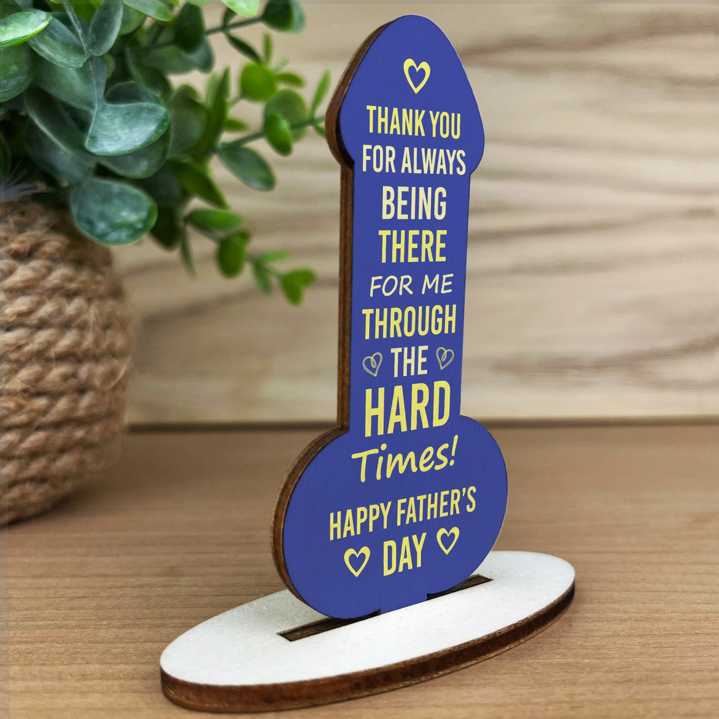 Funny Fathers Day Gift From Daughter Son Wood Plaque Joke Gift