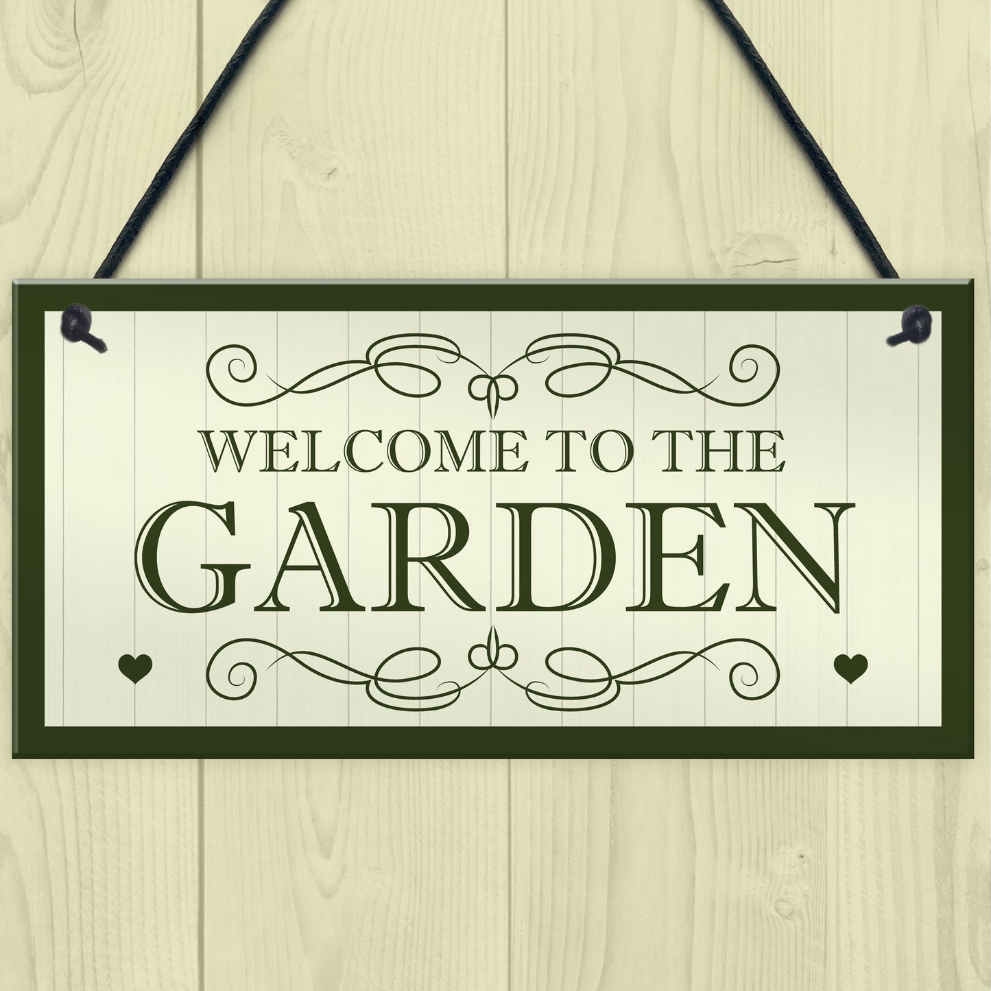 Welcome To The Garden Sign Hanging Plaque New Home Gift