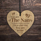 Nan Nanny Gift Engraved Oak Wooden Heart Sign Birthday Gift