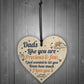 Cute Fathers Day Gift For Dad Wood Heart Birthday Gift For Dad
