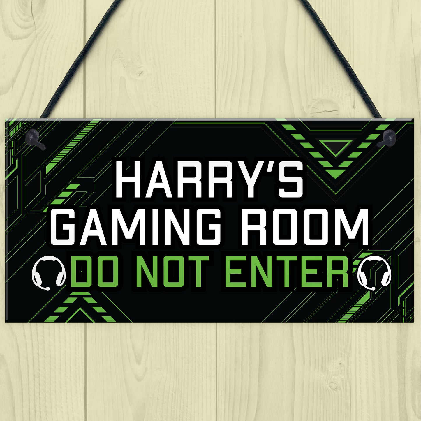 Personalised Gaming Room Sign Do Not Enter Plaque Gamer Gift