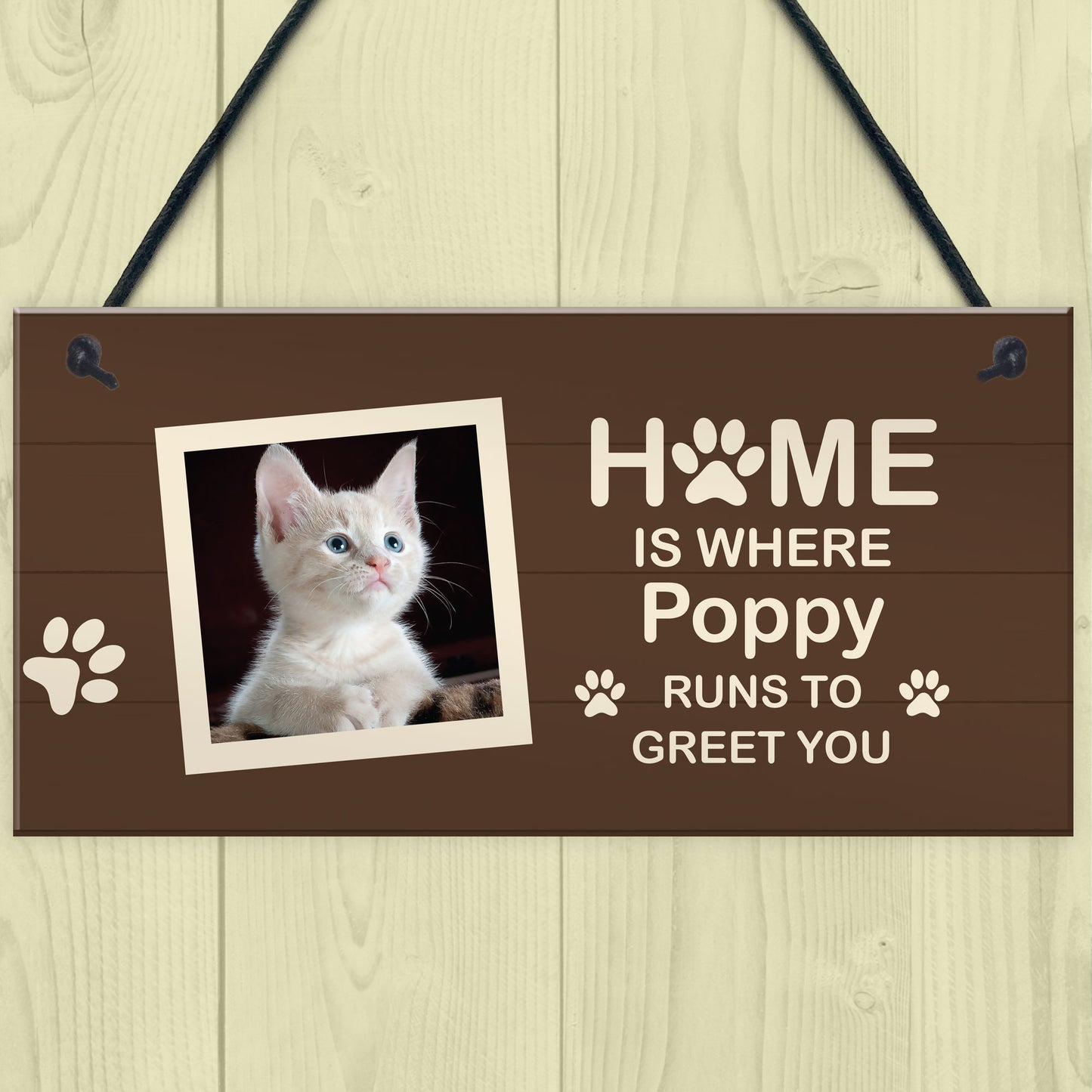 Pet Lovers Gift Personalised Hanging Home Sign Gifts For Cat Pet