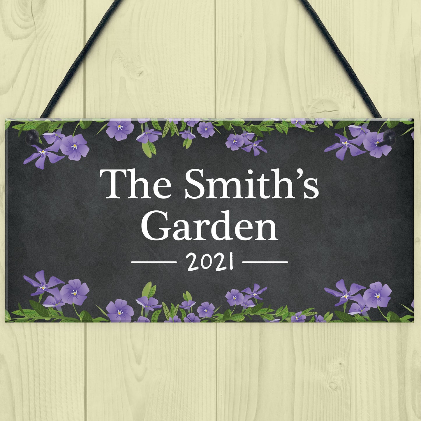 Personalised Floral Garden Summerhouse Shed Sign New Home Gift