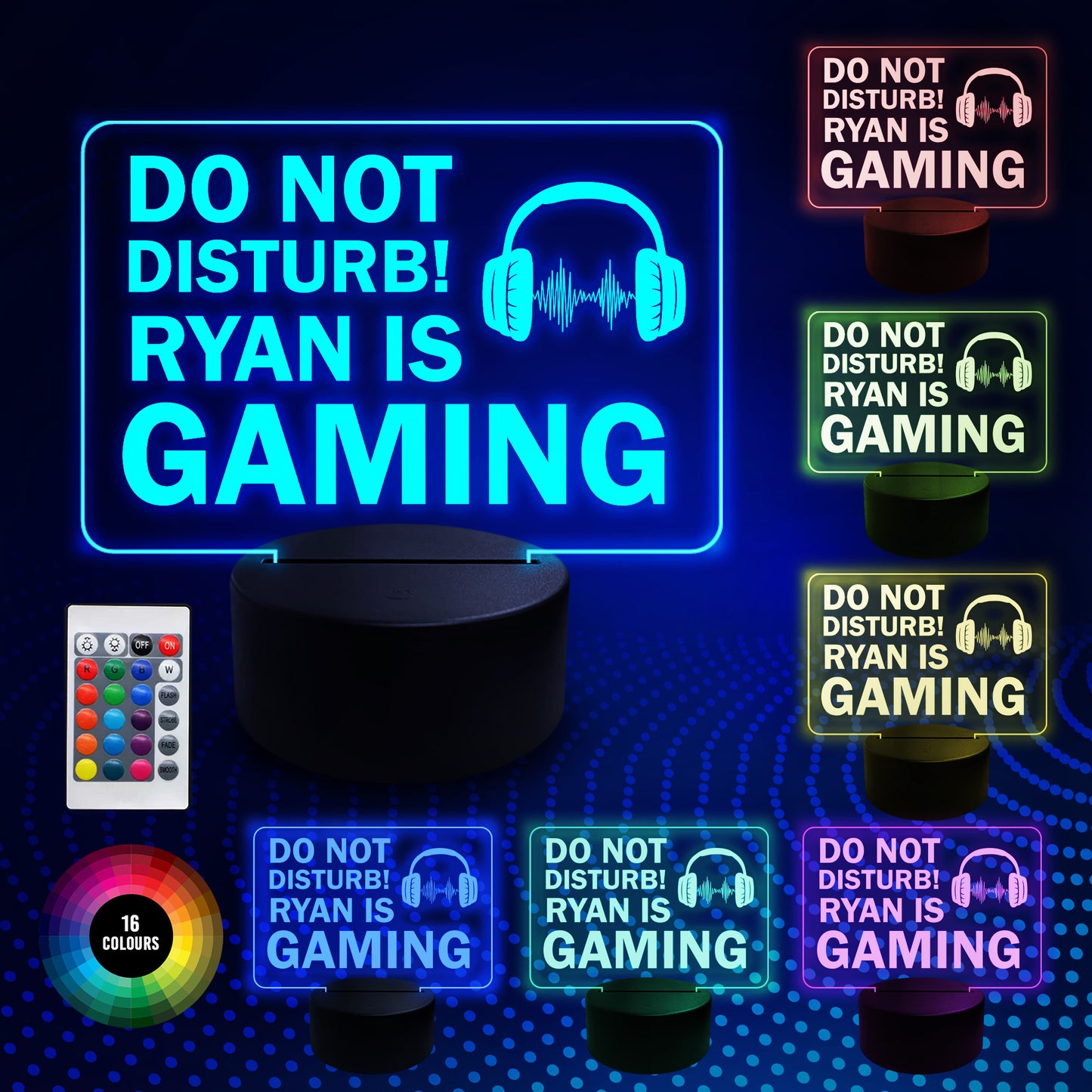 PERSONALISED Gaming Do Not Disturb Neon Sign For Boys Bedroom