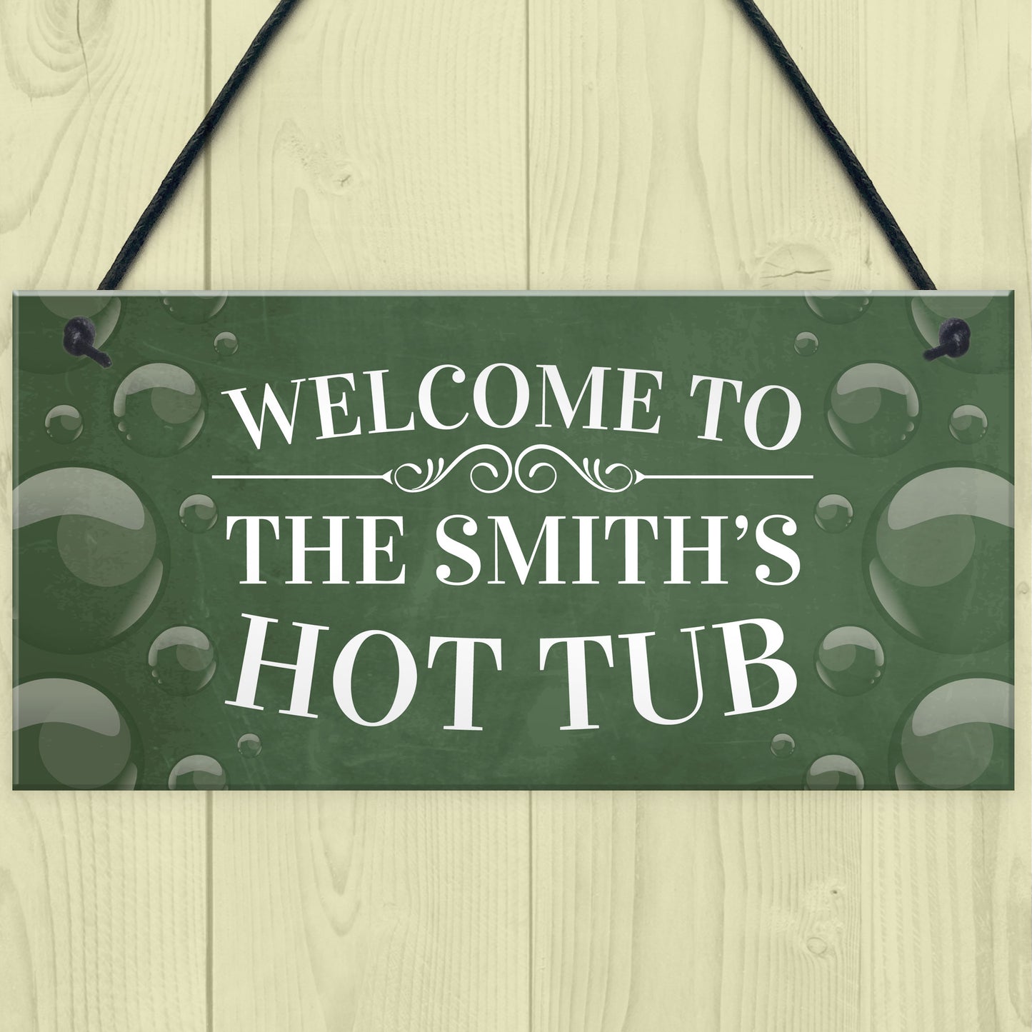 Novelty Hot Tub Decor Personalised Hot Tub Sign Family Gift