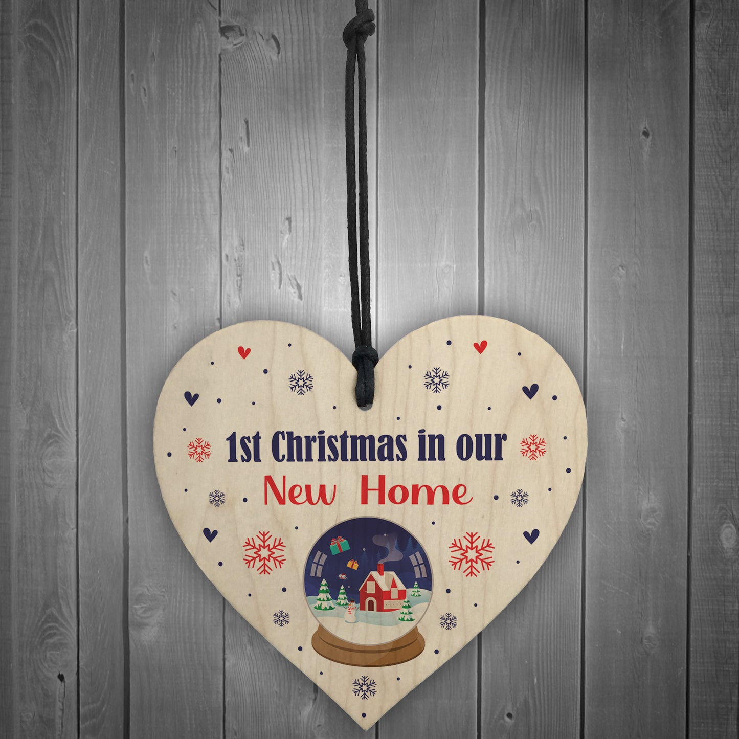 1st First Christmas In New Home Wooden Heart Christmas Gifts