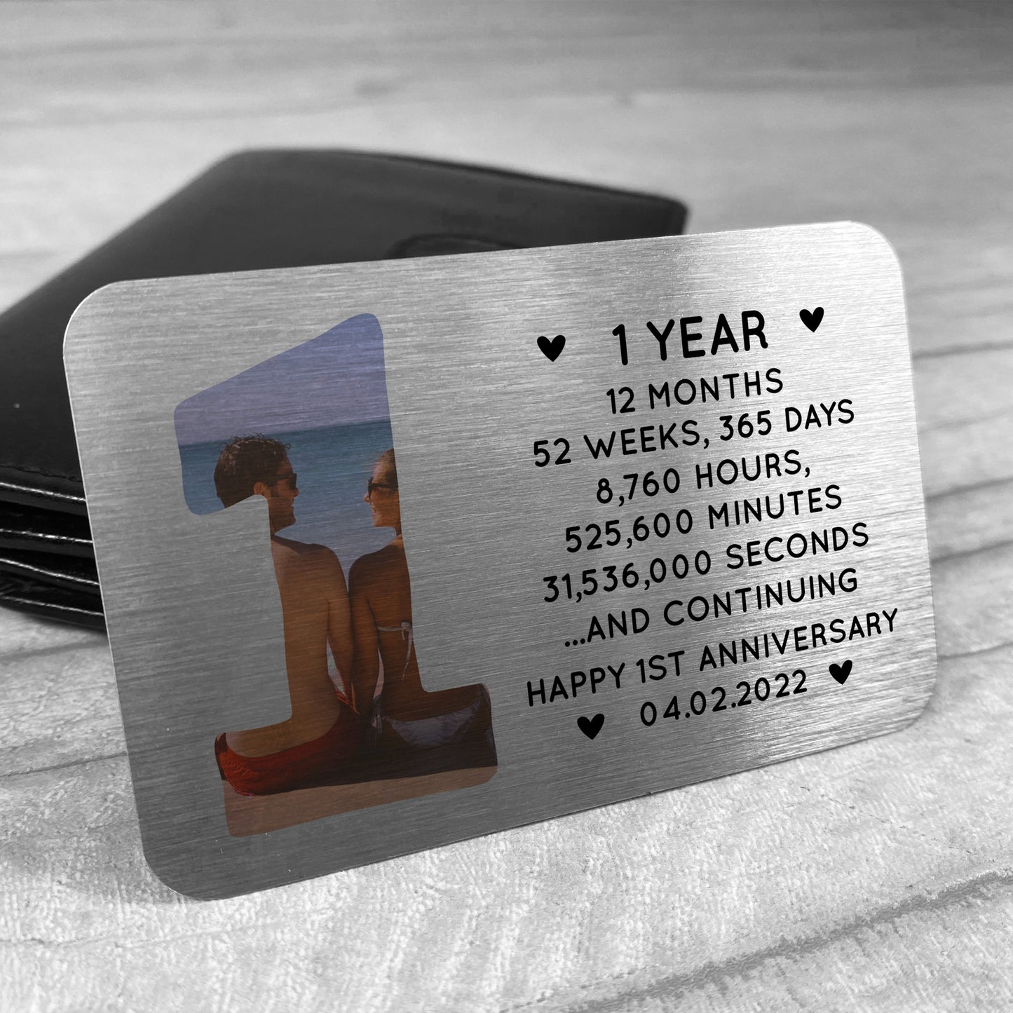 1st Anniversary Gift Personalised Card Gift For Husband Wife