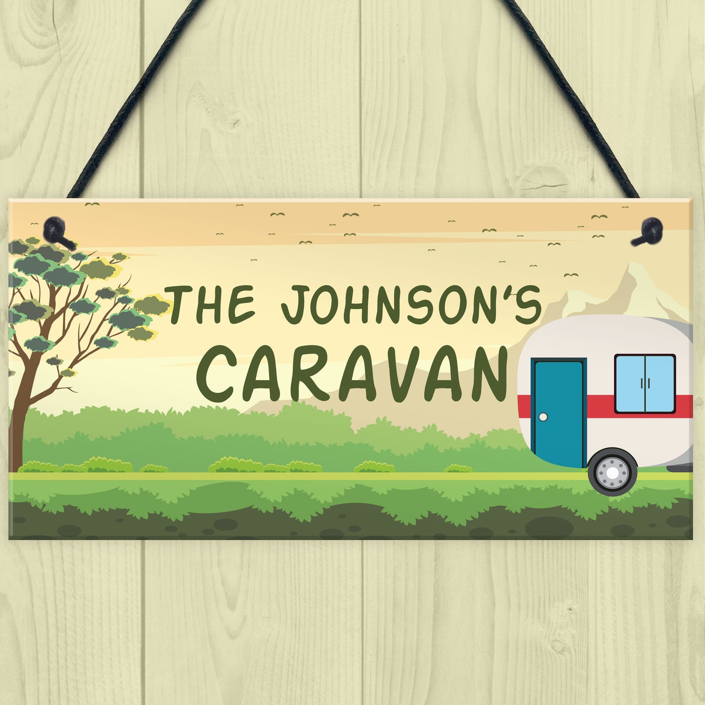 Personalised Caravan Motorhome Accessories Novelty Hanging Sign