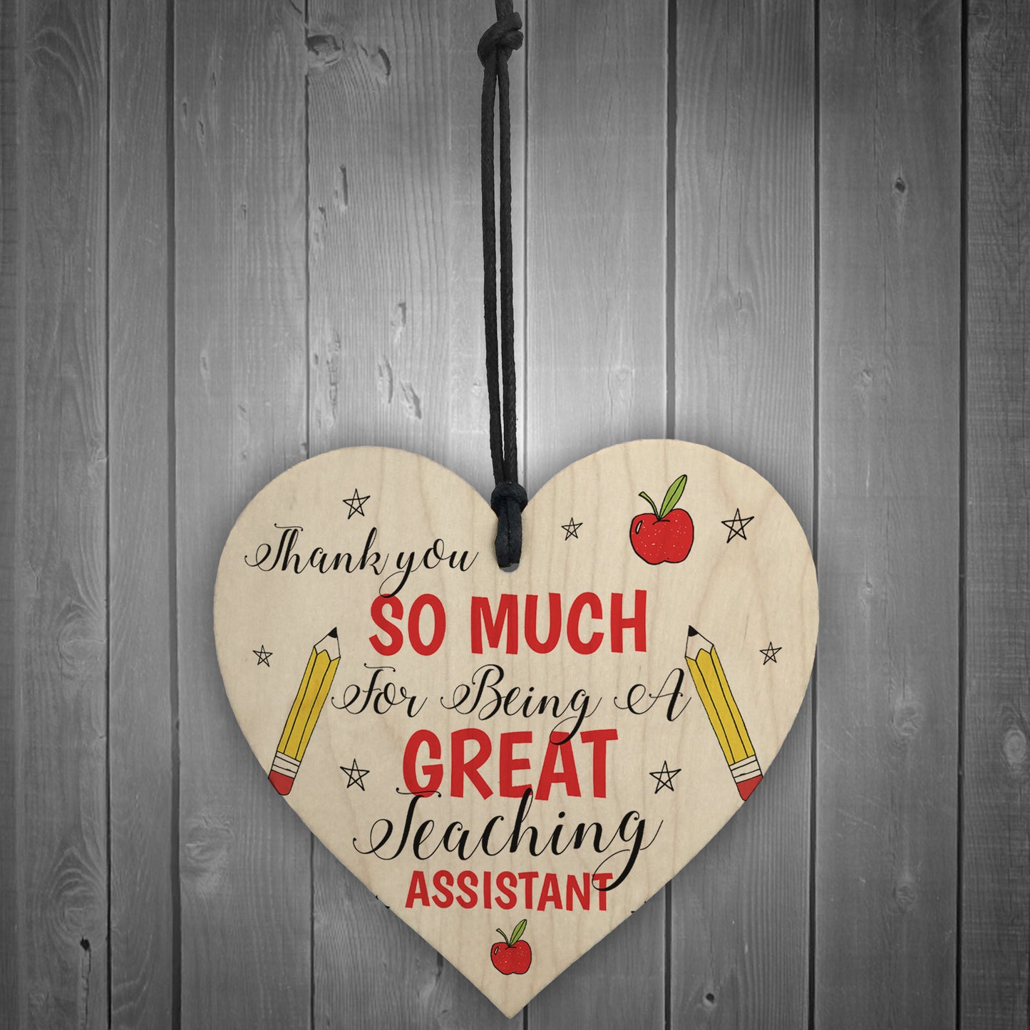 Teacher Gifts For Women Men Wood Heart Teacher Appreciation Gift