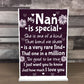 Nan Christmas Birthday Gifts For Grandparents Standing Plaques