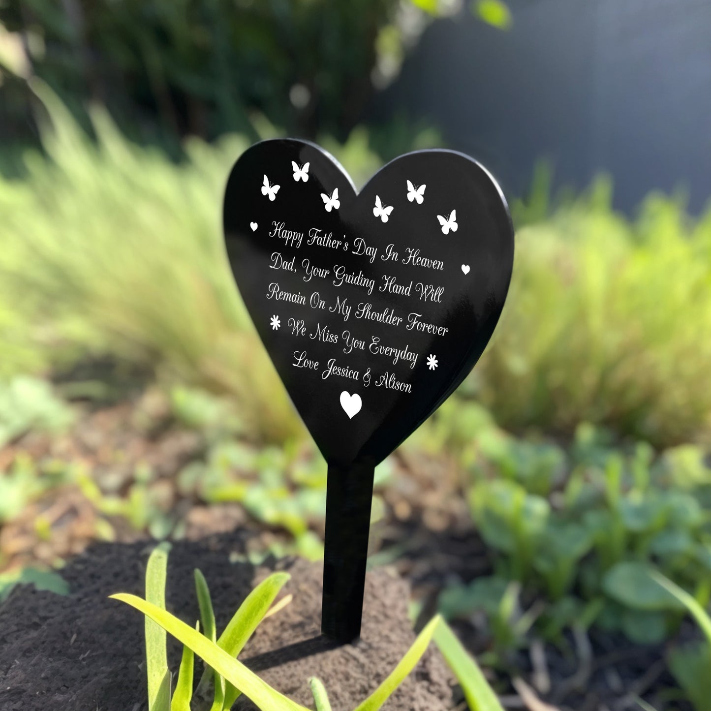 Personalised Fathers Day Gift Memorial Grave Marker Outdoor