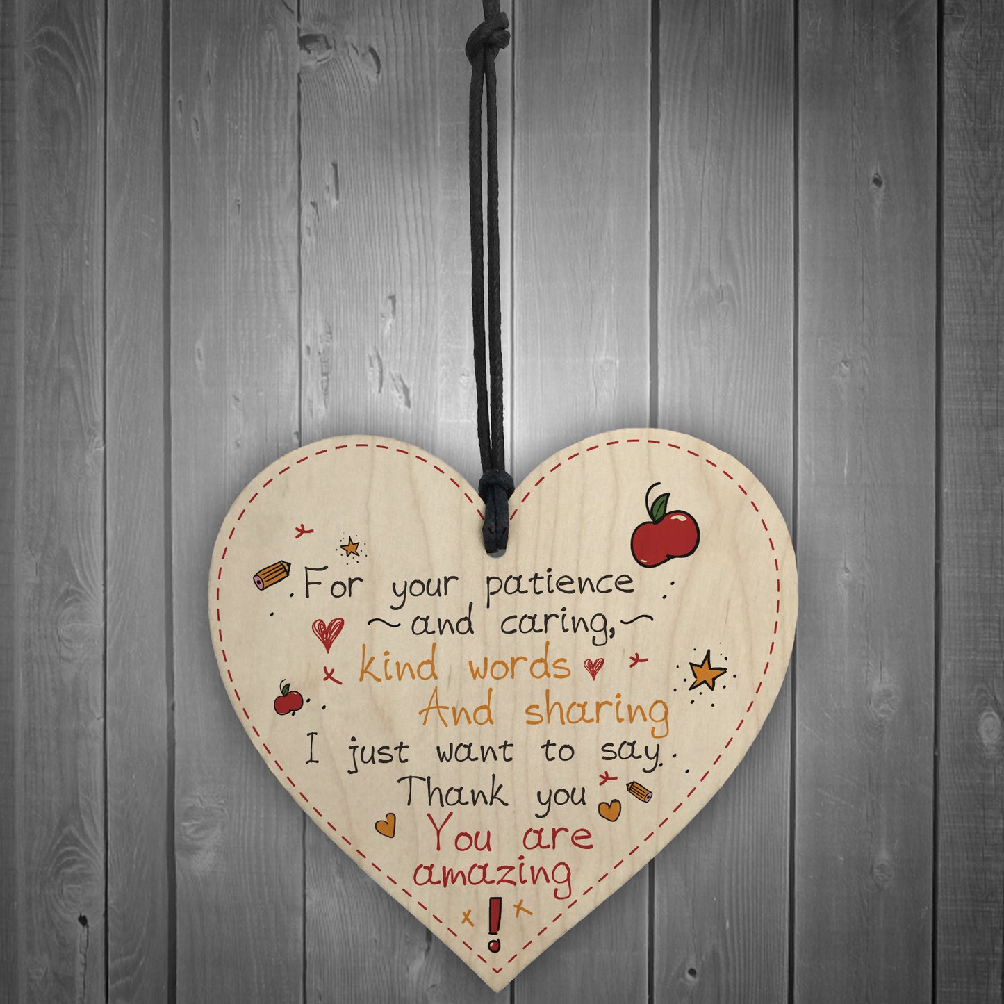 Leaving Nursery Wooden Heart Teacher Preschool Thankyou Gifts