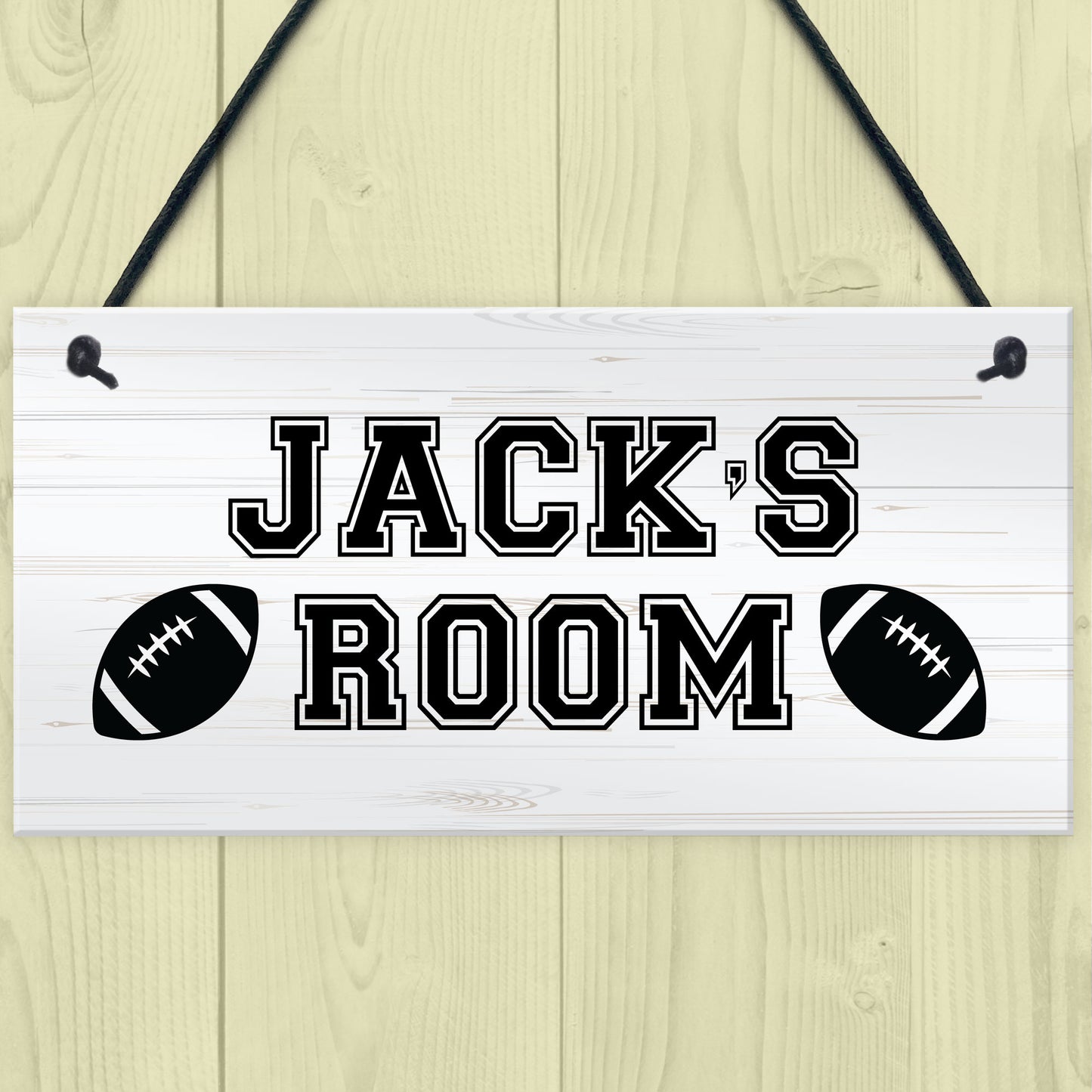 Rugby Room Door Sign PERSONALISED Boys Bedroom Decor Rugby Gifts