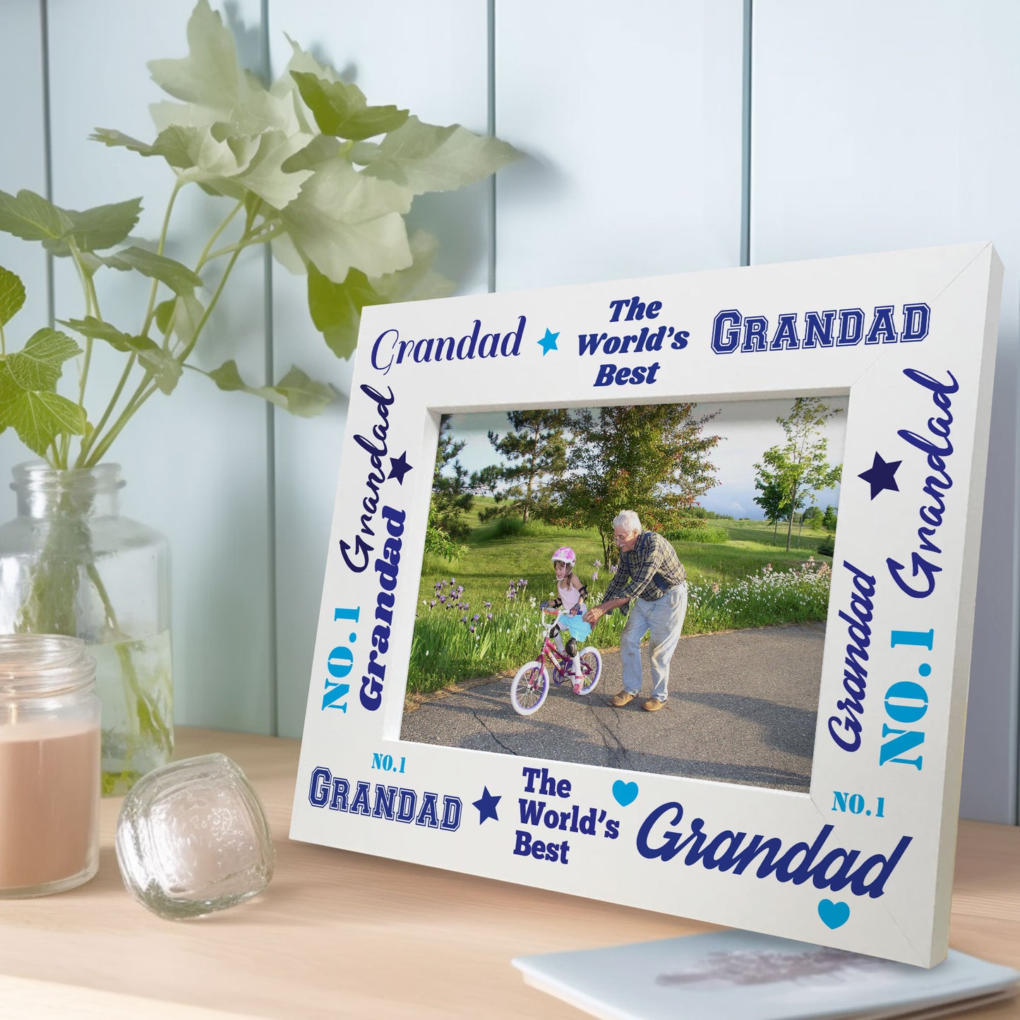 Novelty Grandad Gifts For Fathers Day Birthday Wood Photo Frame