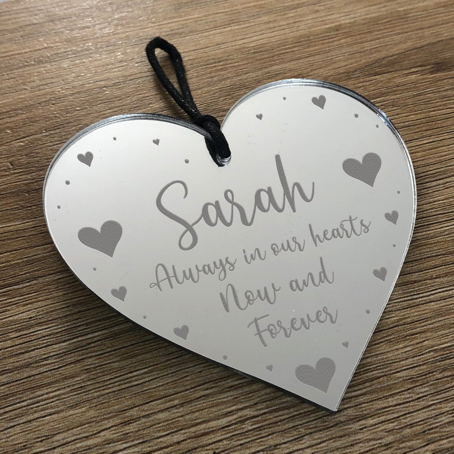 Personalised Memorial Mirror Bauble Gift For Lost Loved One