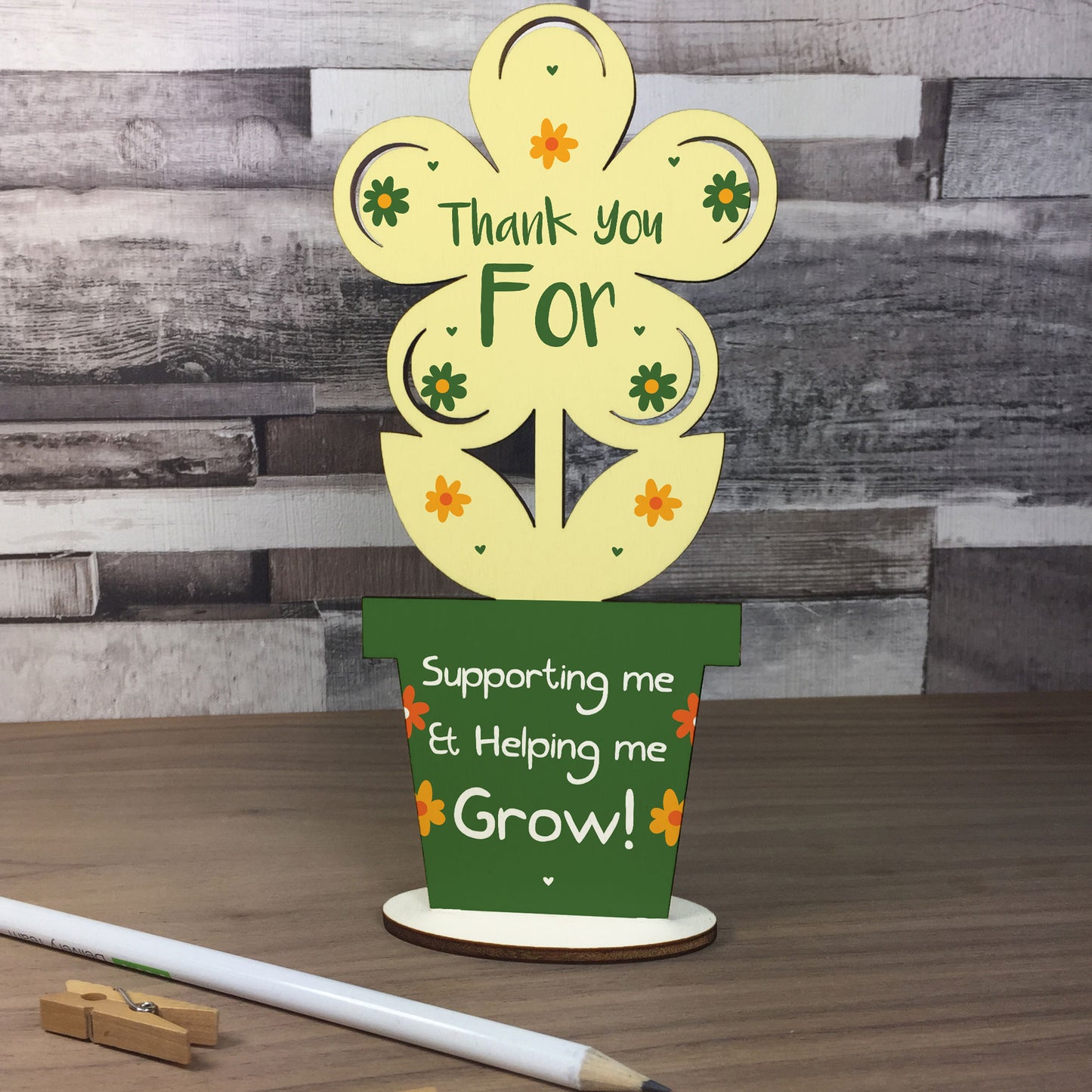 Thank You Gifts Wood Flower Helping Me Grow Teacher Assistant