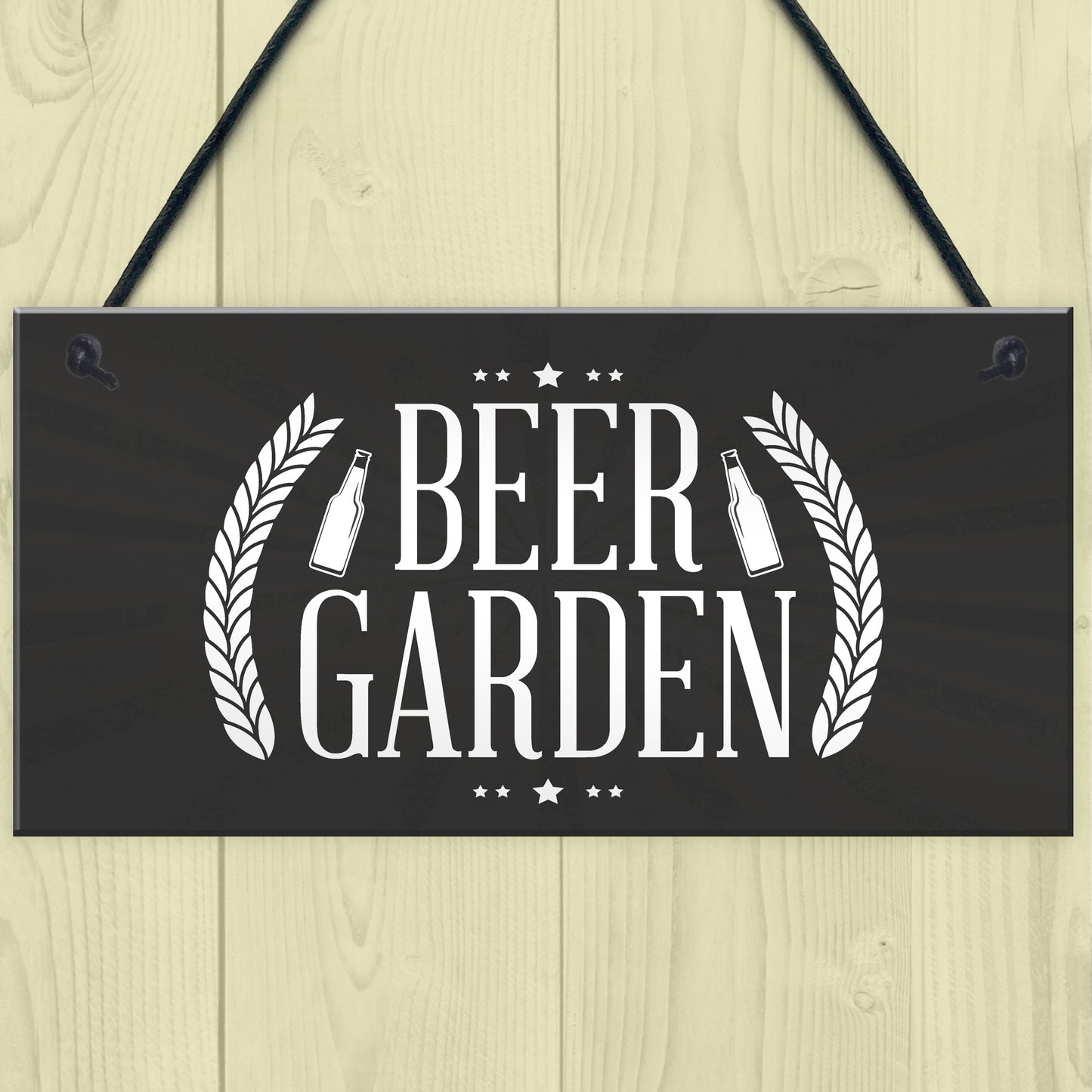 Beer Garden Sign Chic Style Hanging Plaque Pub Bar Alcohol Gift