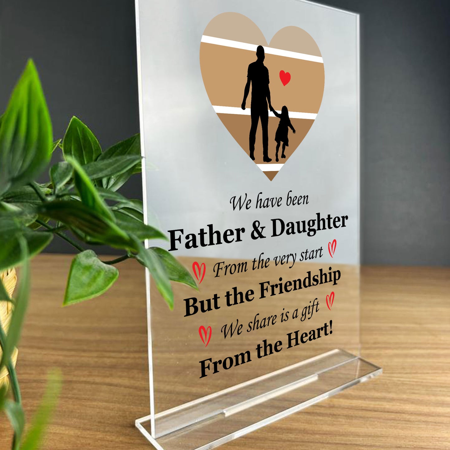 Father And Daughter Acrylic Plaque Fathers Day Gift For Dad