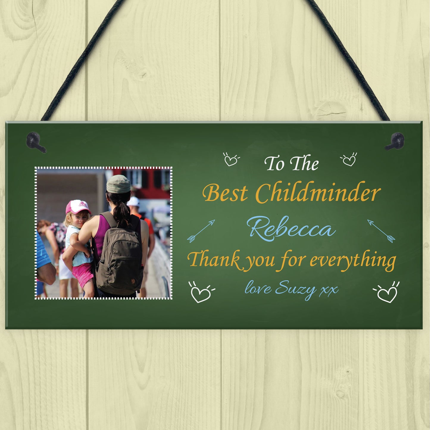 Best Childminder PERSONALISED Photo Plaque Thank You Birthday