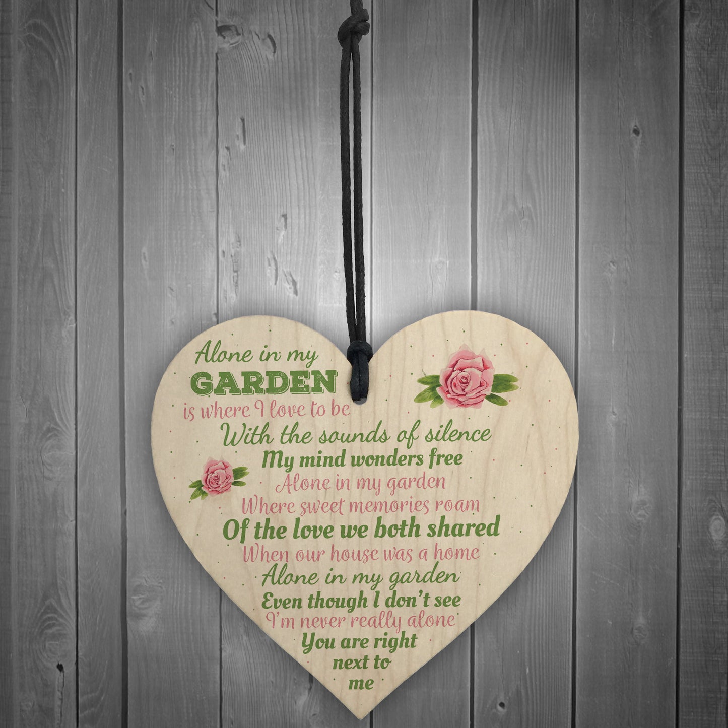 My Garden Novelty Heart SummerHouse Memorial Sign Garden Shed